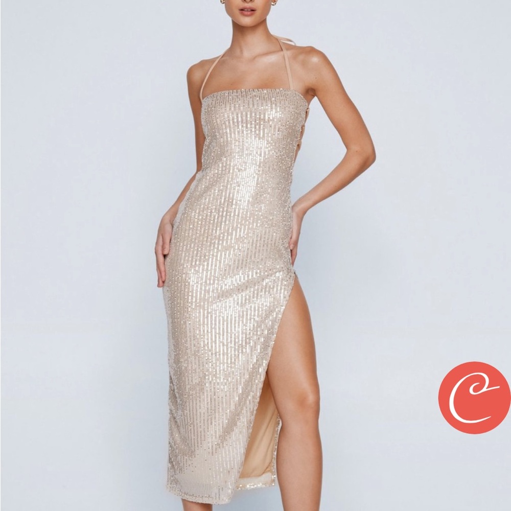 Sequin midi dress